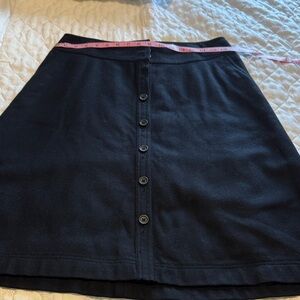 Banana Republic Black Button-Front A-Line Skirt